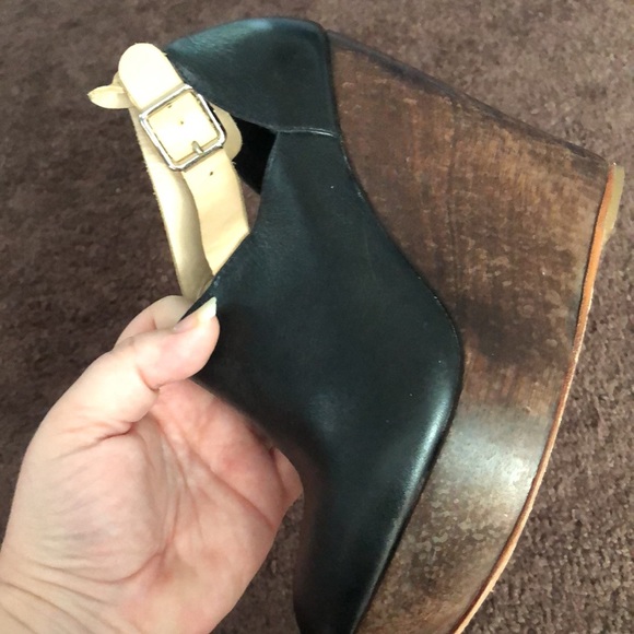 Loeffler Randall Size 6.5 Black and Brown Lilly Wedge - Picture 6 of 8